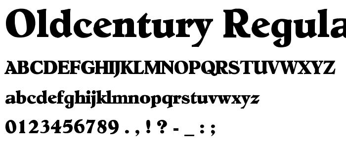OldCentury Regular font